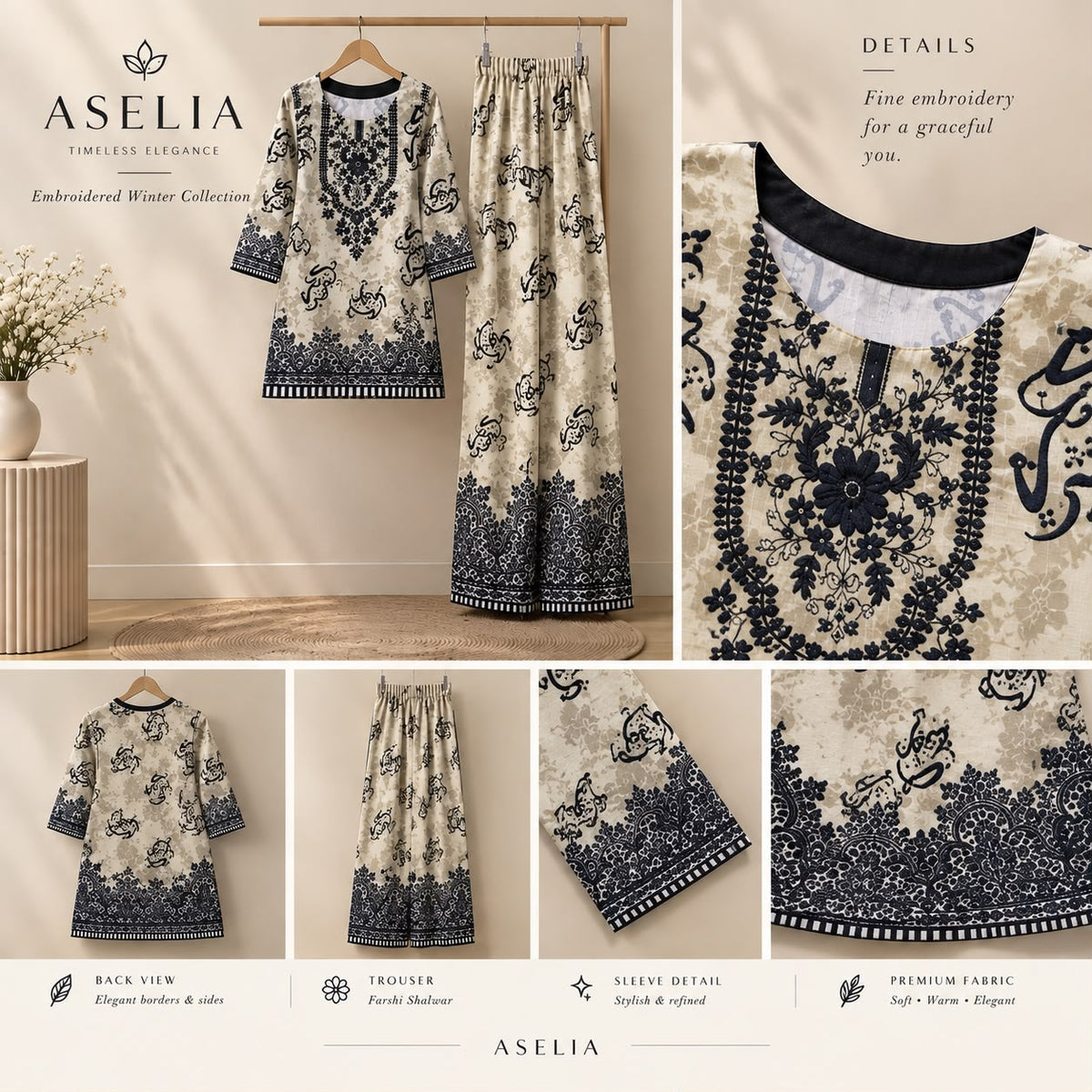 Korean Lawn Embroidered 2-Piece Suit